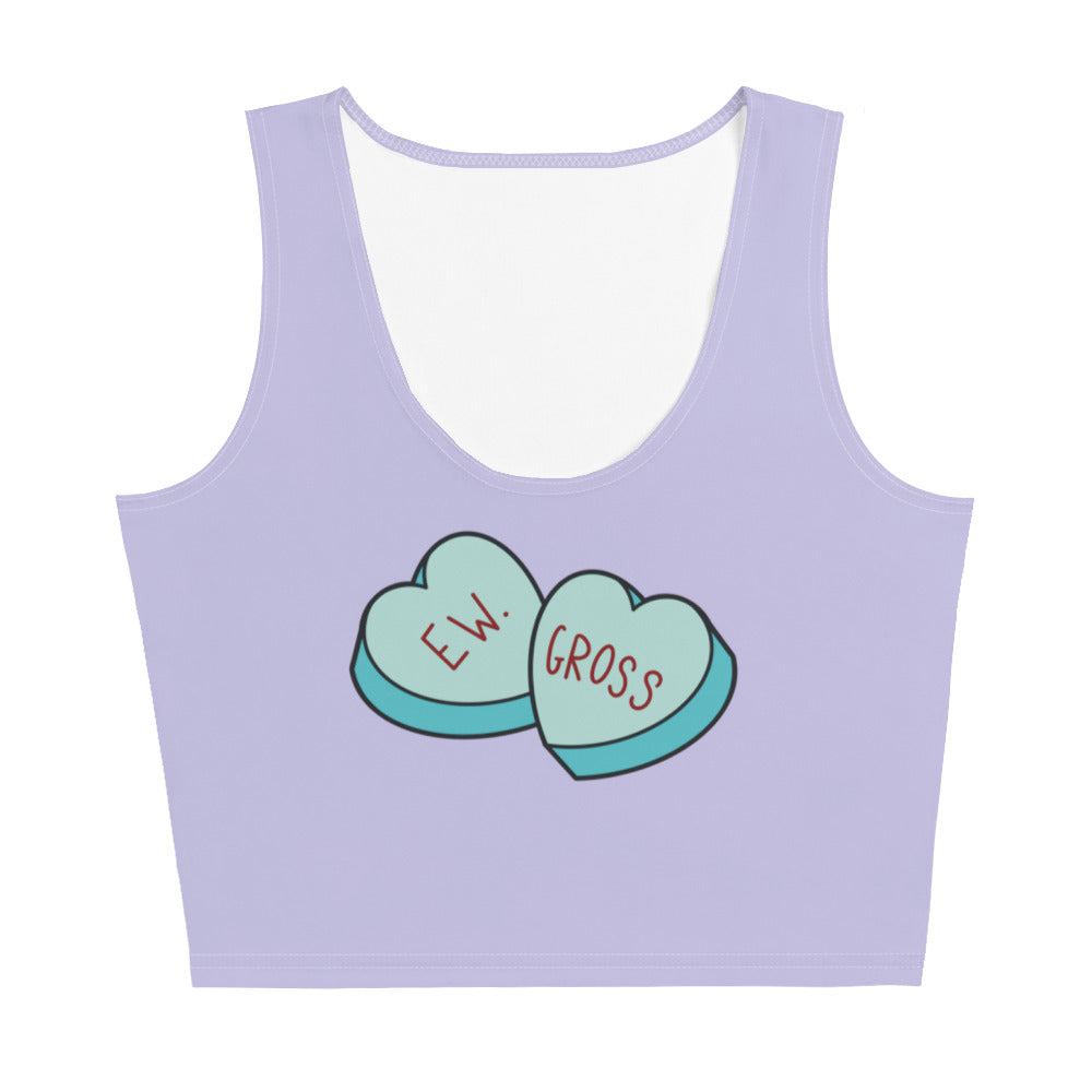 Ew Gross Conversation Heart Crop Top