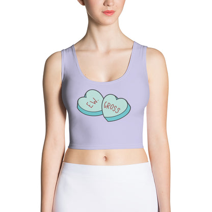 Ew Gross Conversation Heart Crop Top