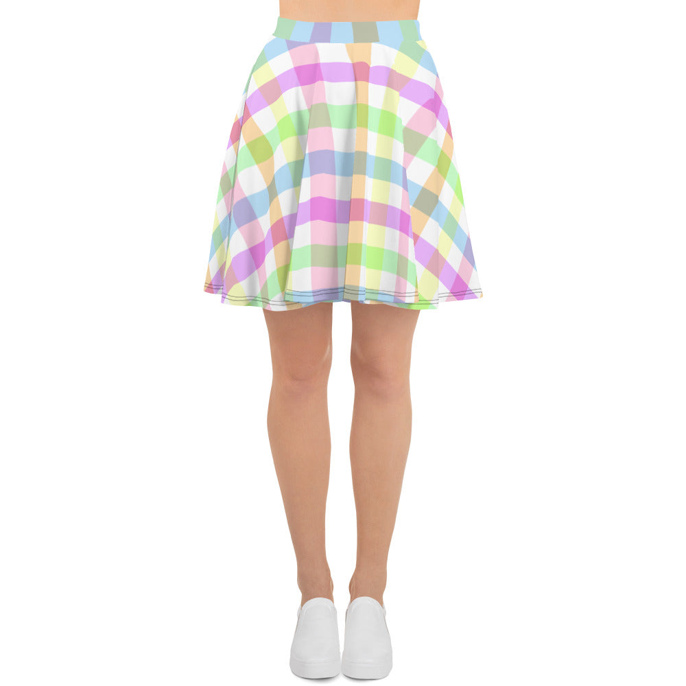 Tastes Like Candy Plaid Skater Skirt