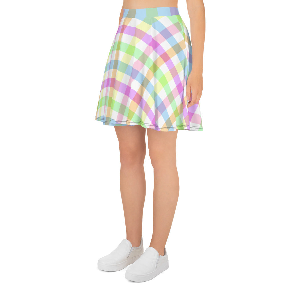 Tastes Like Candy Plaid Skater Skirt