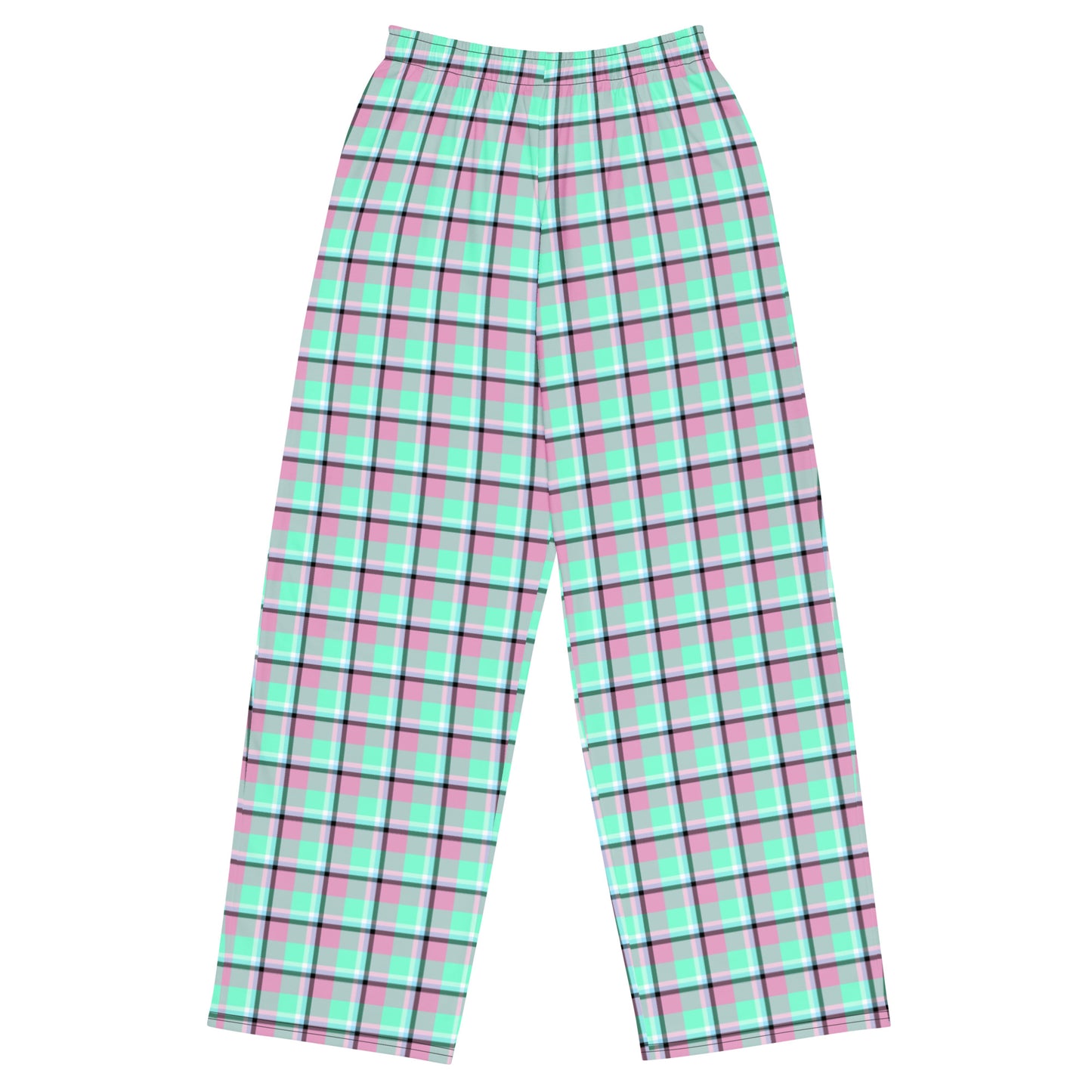 Minty Fresh Plaid Wide Leg Pants