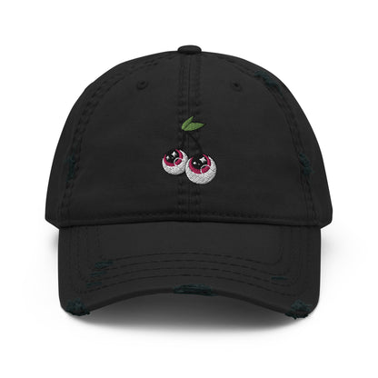 Eyeball Cherries Distressed Dad Hat