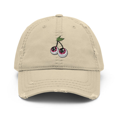 Eyeball Cherries Distressed Dad Hat