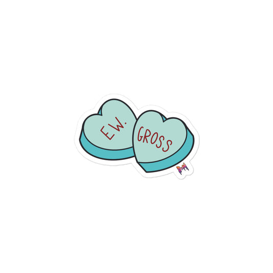 Ew Gross Conversation Heart Sticker