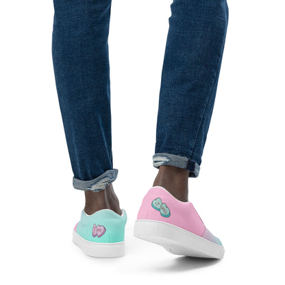 Conversation Heart Men's Slip On Shoes